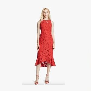 Shoshanna Women's Drayton Sleeveless Floral Cut Out Dress, Cayenne, 4 - NWT